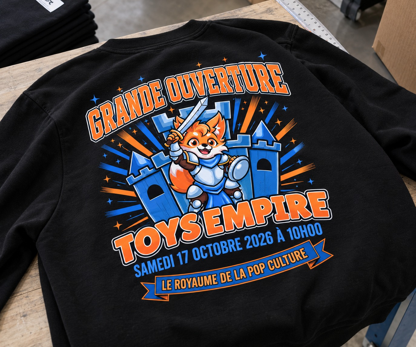 Réalisation EasyShirt pour Toys Empire : événement & boutique
